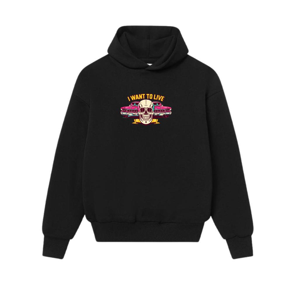 Skeleton I Want To Live Type 1 Hoodies