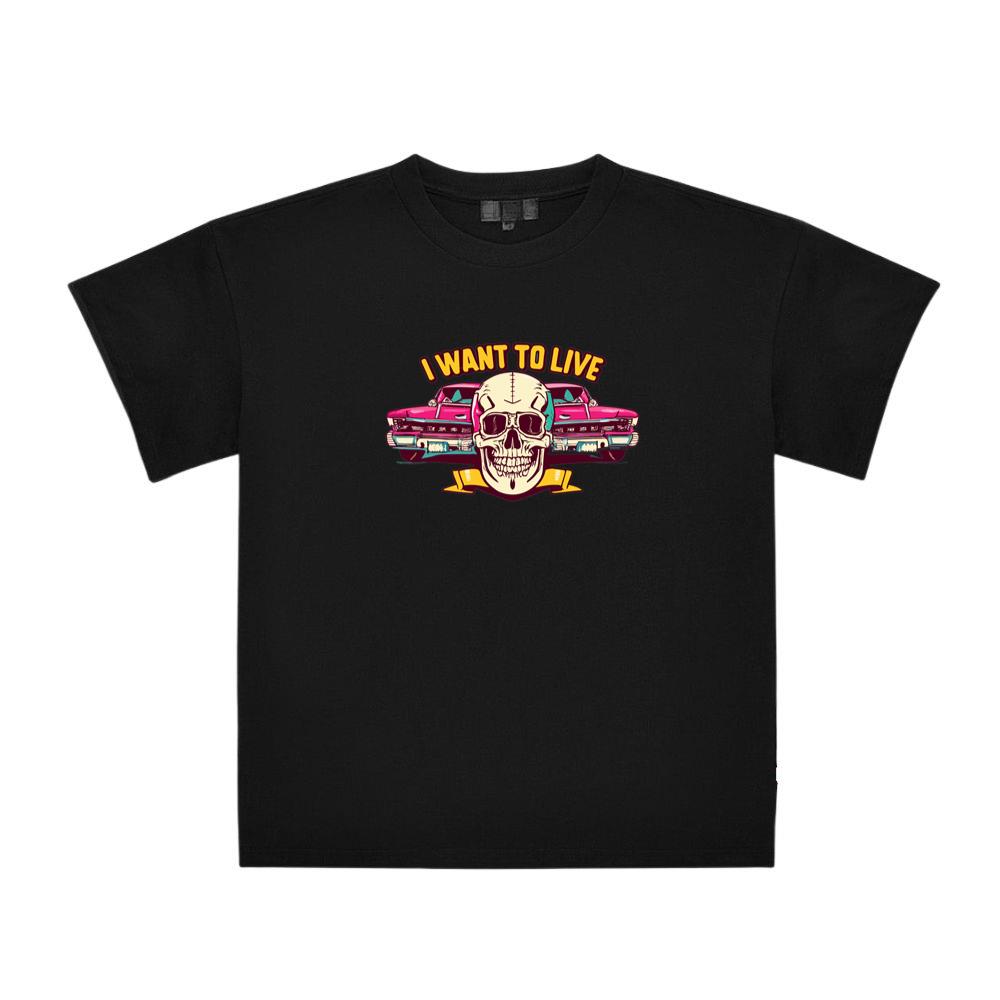 Skeleton I Want To Live Type 1 T-Shirts