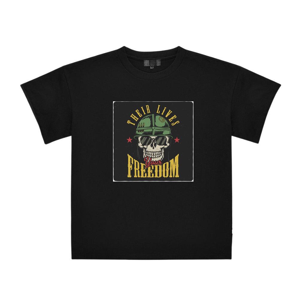 Skull in Military Helmet T-Shirts