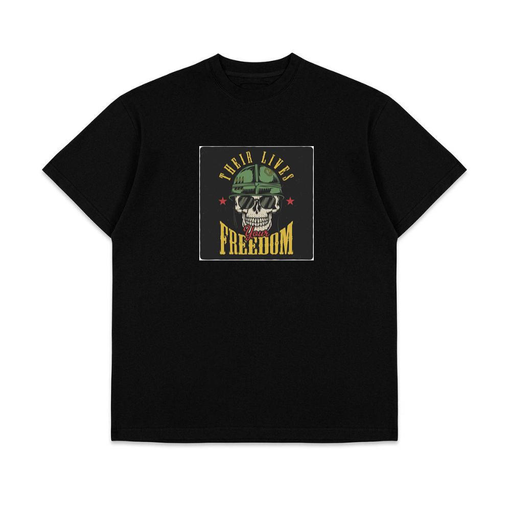Skull in Military Helmet T-Shirts