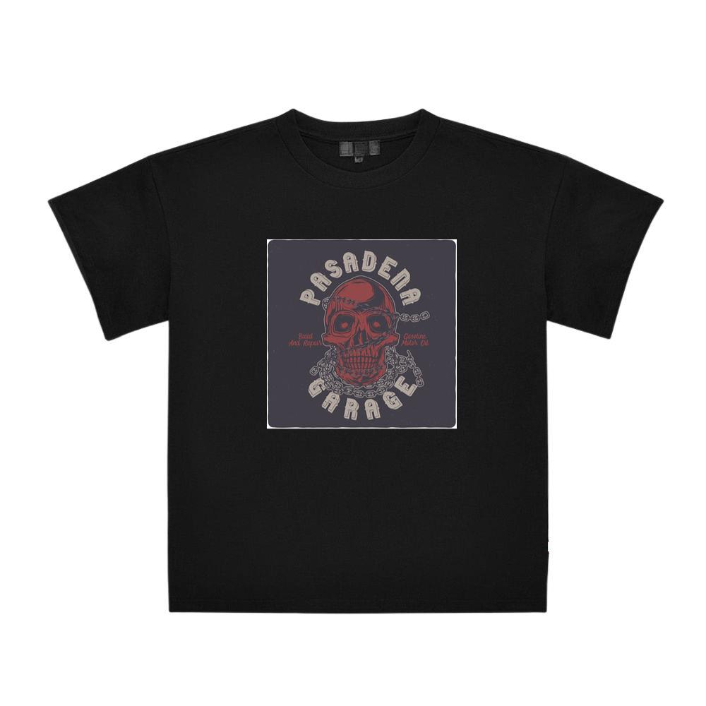 Skull with Chains Garage Logo T-Shirts