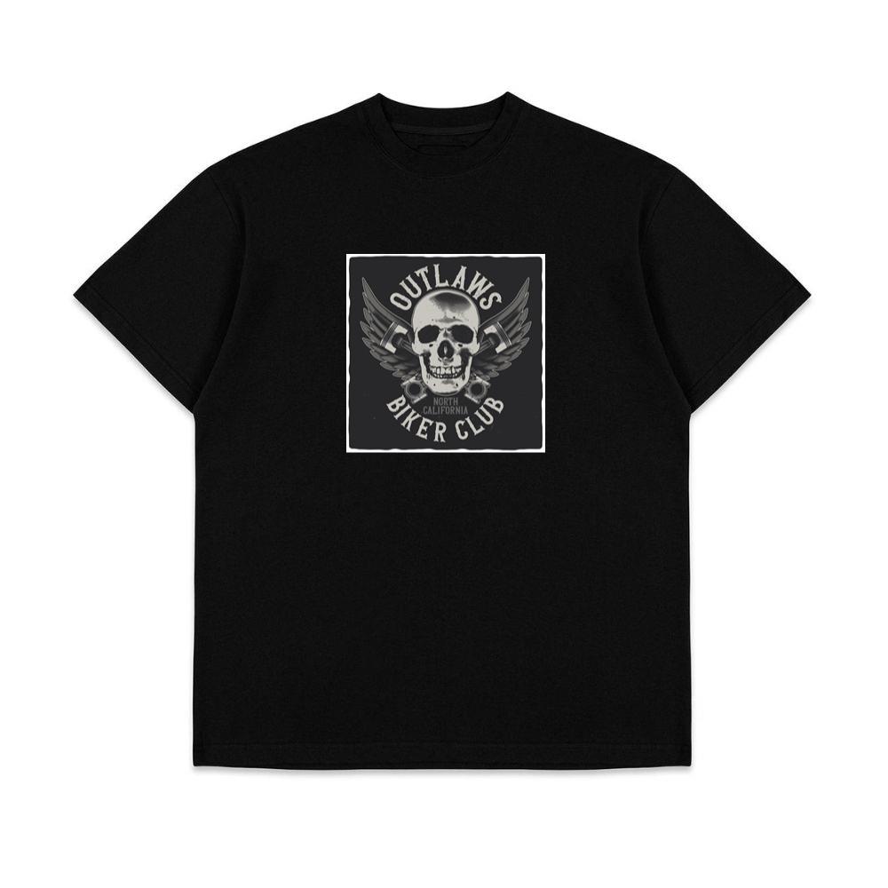 Skull with Wings and Pistons T-Shirts