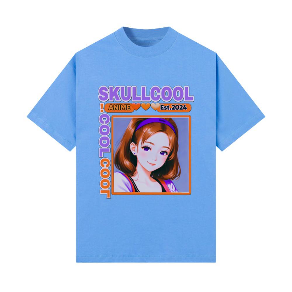skullcool cool abstract style anime girl design T-Shirt
