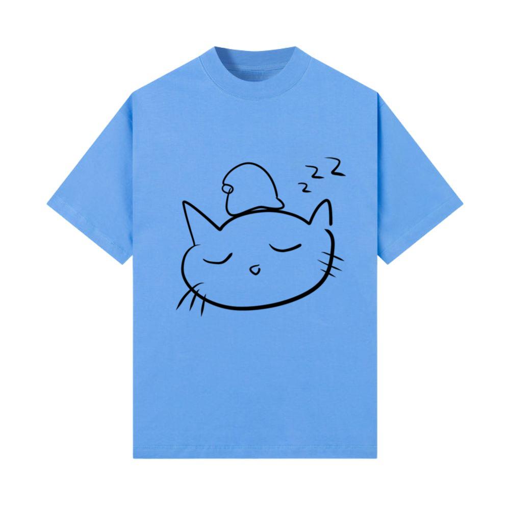 sleeping cat animal symbol good night T-Shirt