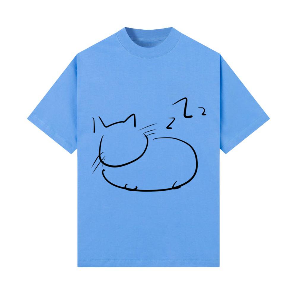 sleeping cat animal symbol good night_1 T-Shirt