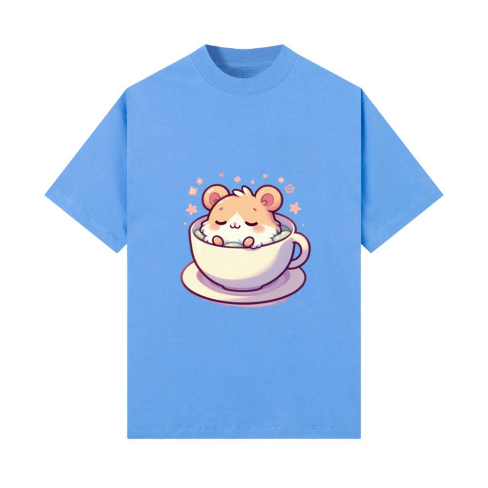 Sleepy Hamster in a Tea Cup – Cute Kawaii Animal T-Shirt