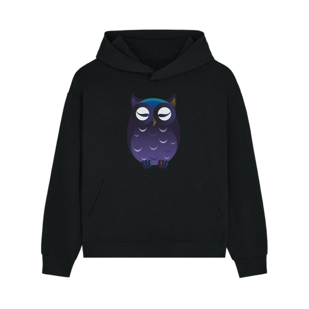 Sleepy Purple Owl Hoodie