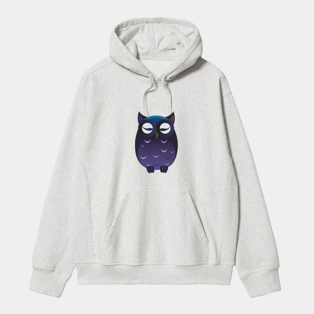 Sleepy Purple Owl Hoodie