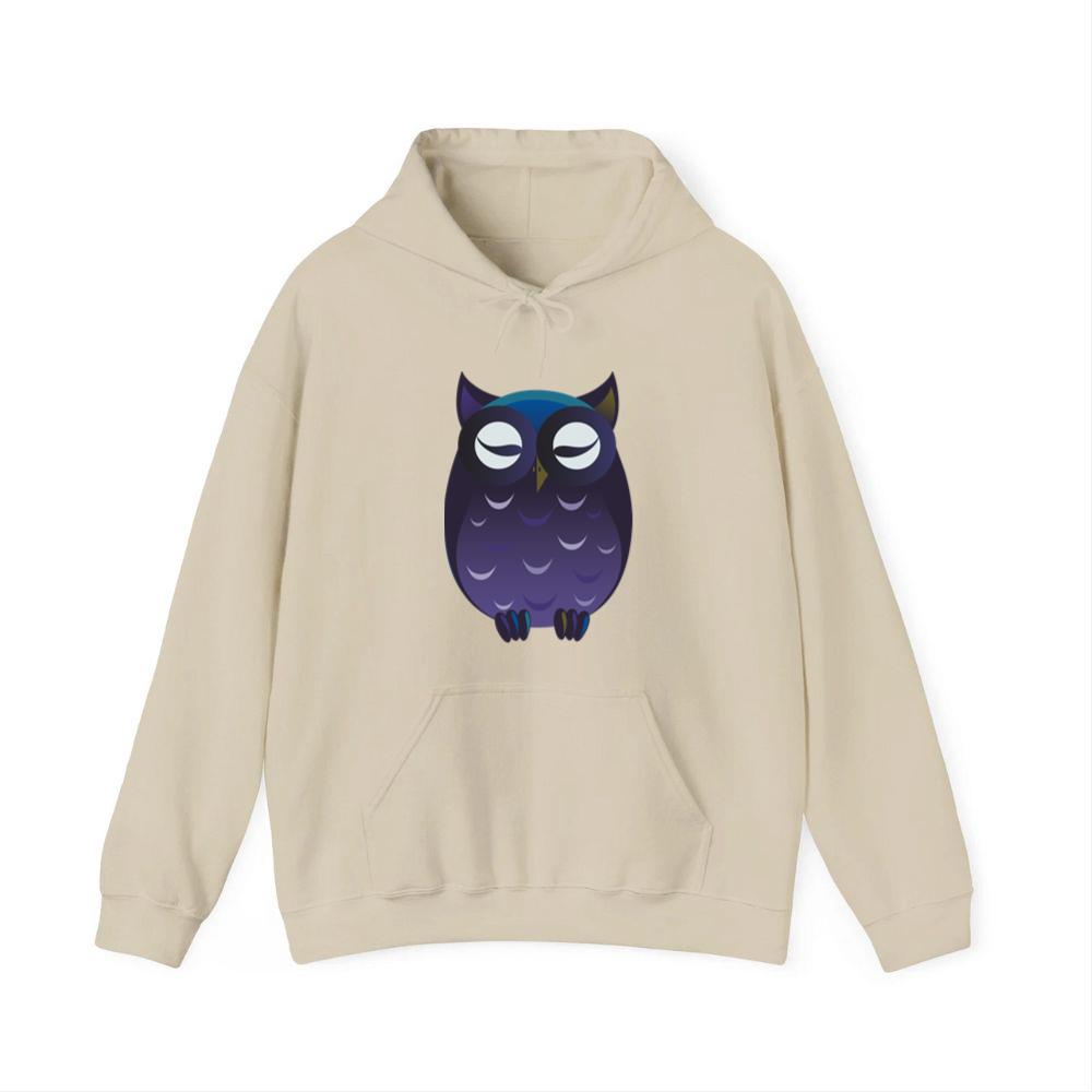 Sleepy Purple Owl Hoodies