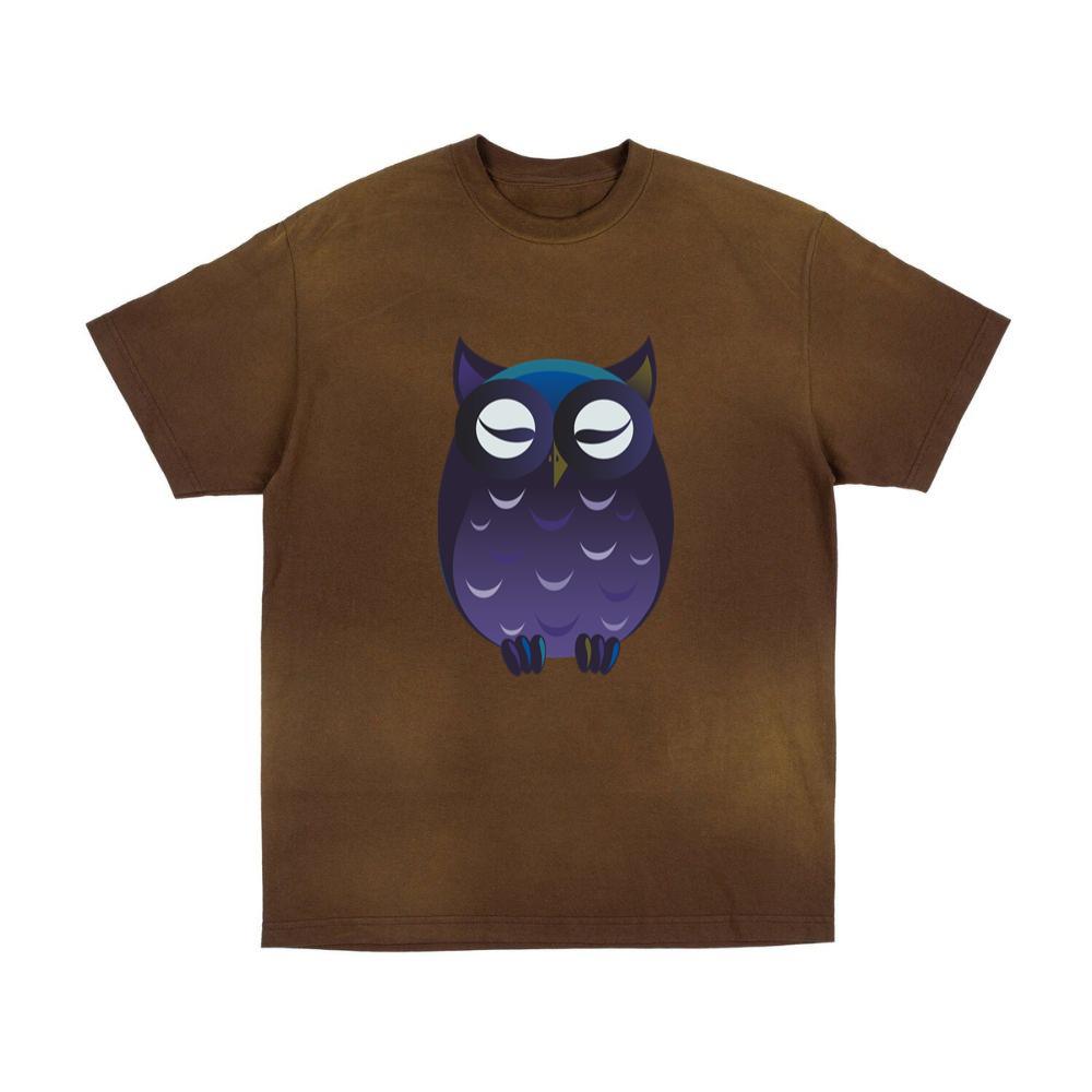 Sleepy Purple Owl T-Shirts