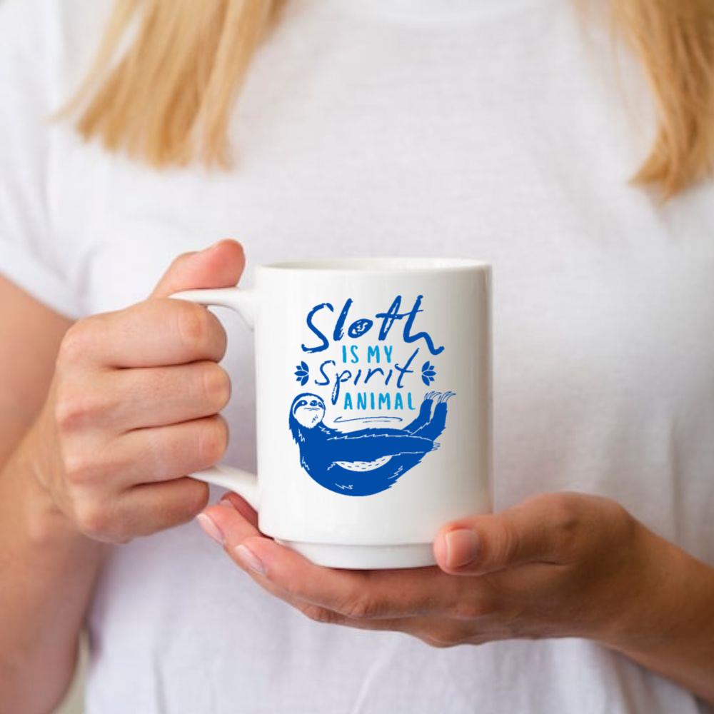 Sloth Is My Spirit Animal Cute Ocean Style Design (2) Mug