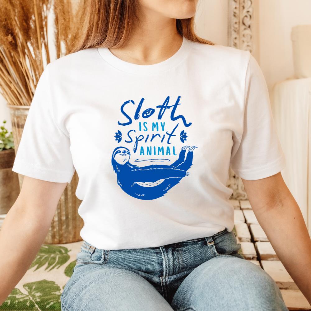 Sloth Is My Spirit Animal Cute Ocean Style Design (2) T-Shirt