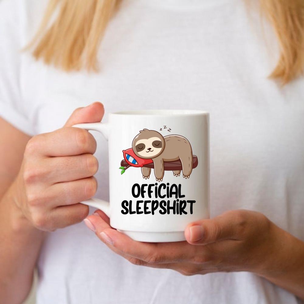 Sloth on Branch Official Sleep Shirt Mug