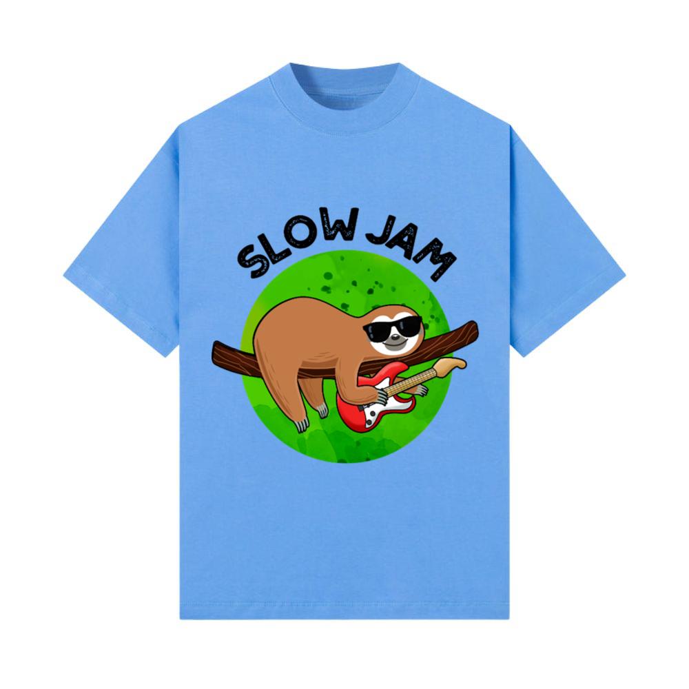 Slow Jam Funny Music Animal Pun T-Shirt
