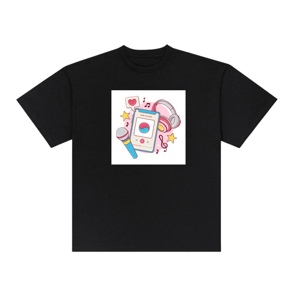 Smartphone Music with Headphones and Microphone TShirts Kulottee