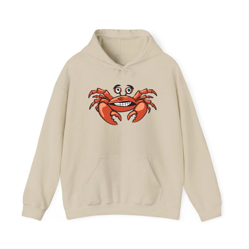 Smiling Cartoon Red Crab Hoodies