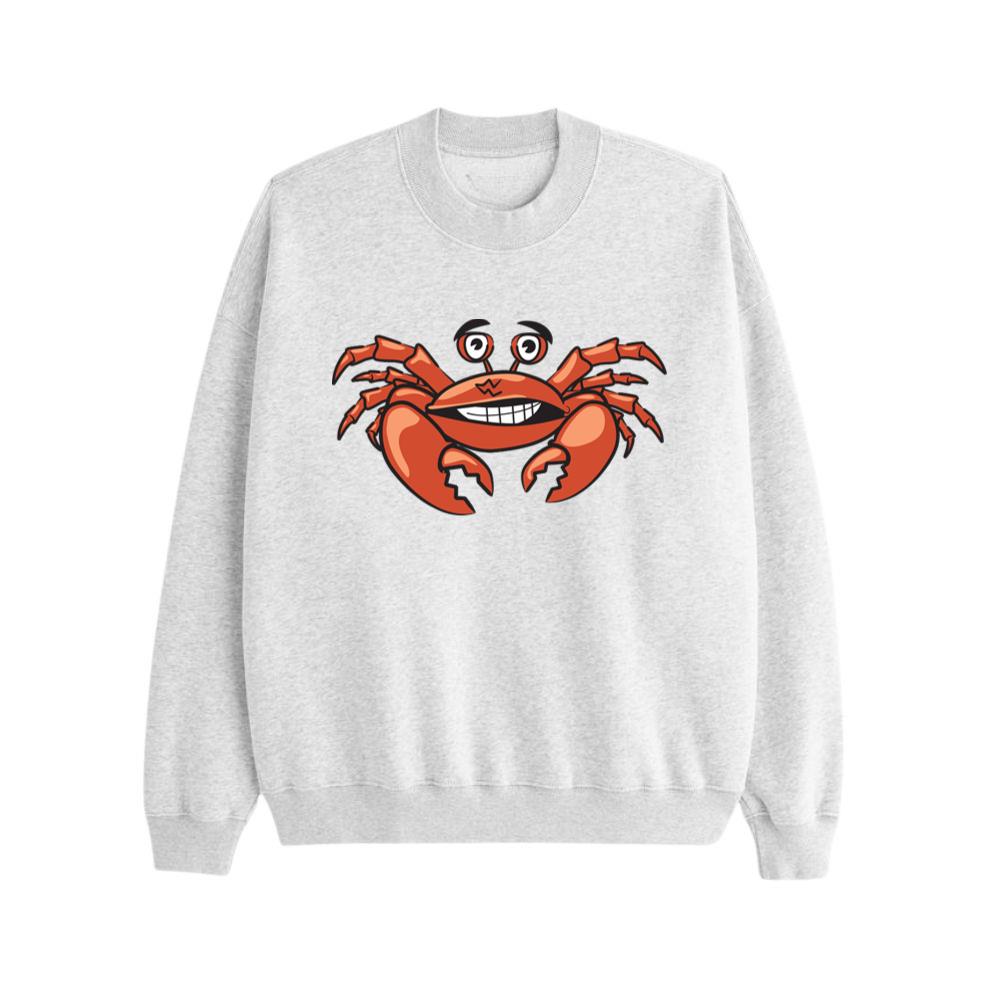 Smiling Cartoon Red Crab Sweatsrhits