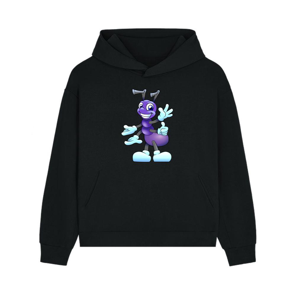 Smiling Purple Cartoon Ant Hoodie