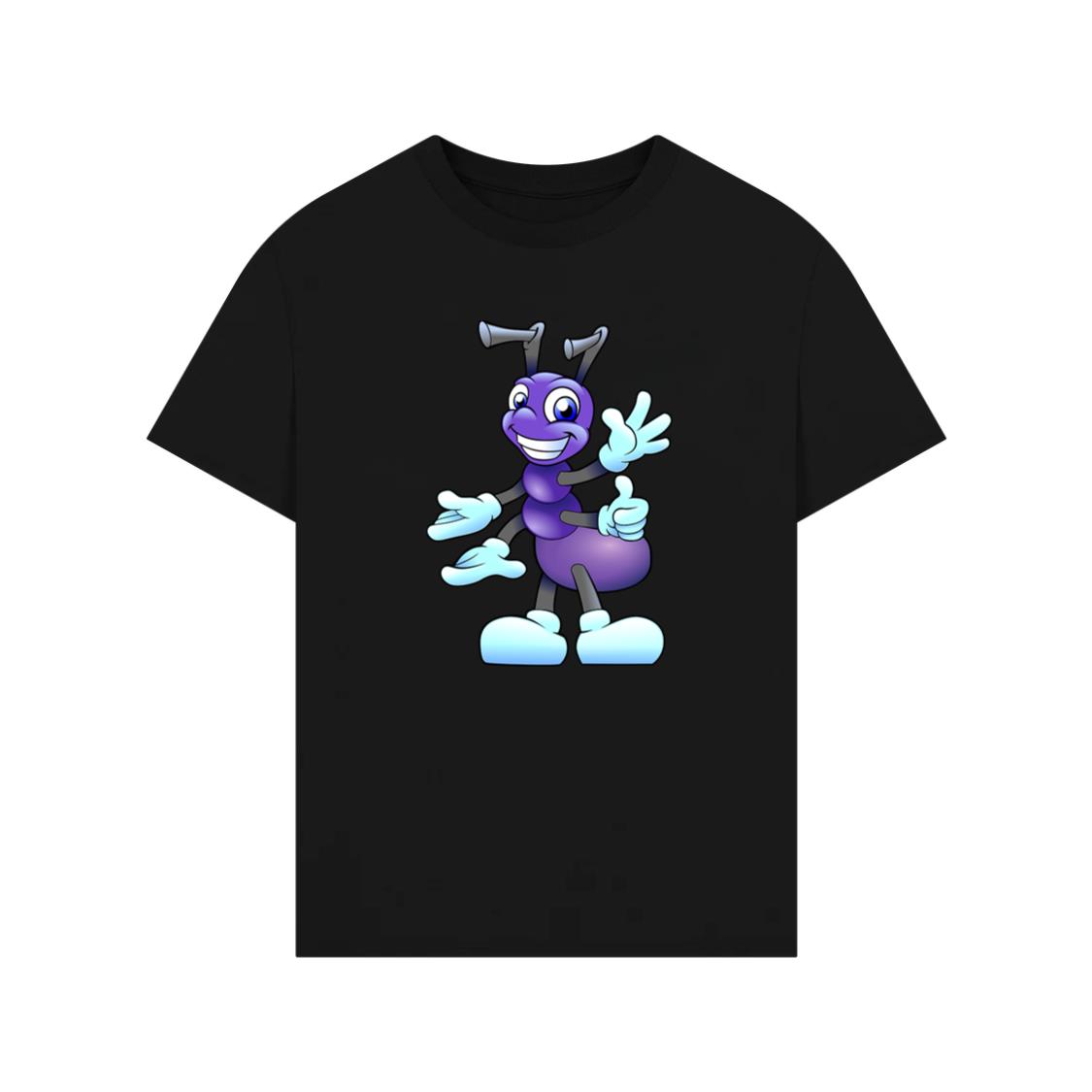 Smiling Purple Cartoon Ant T-Shirt