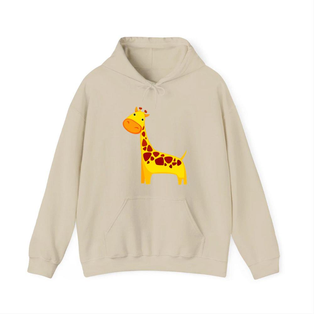 Smiling Yellow Cartoon Giraffe Hoodies