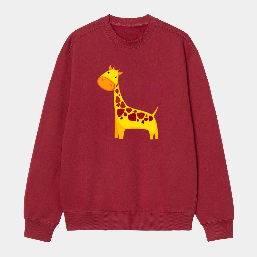 Smiling Yellow Cartoon Giraffe Sweatshirt