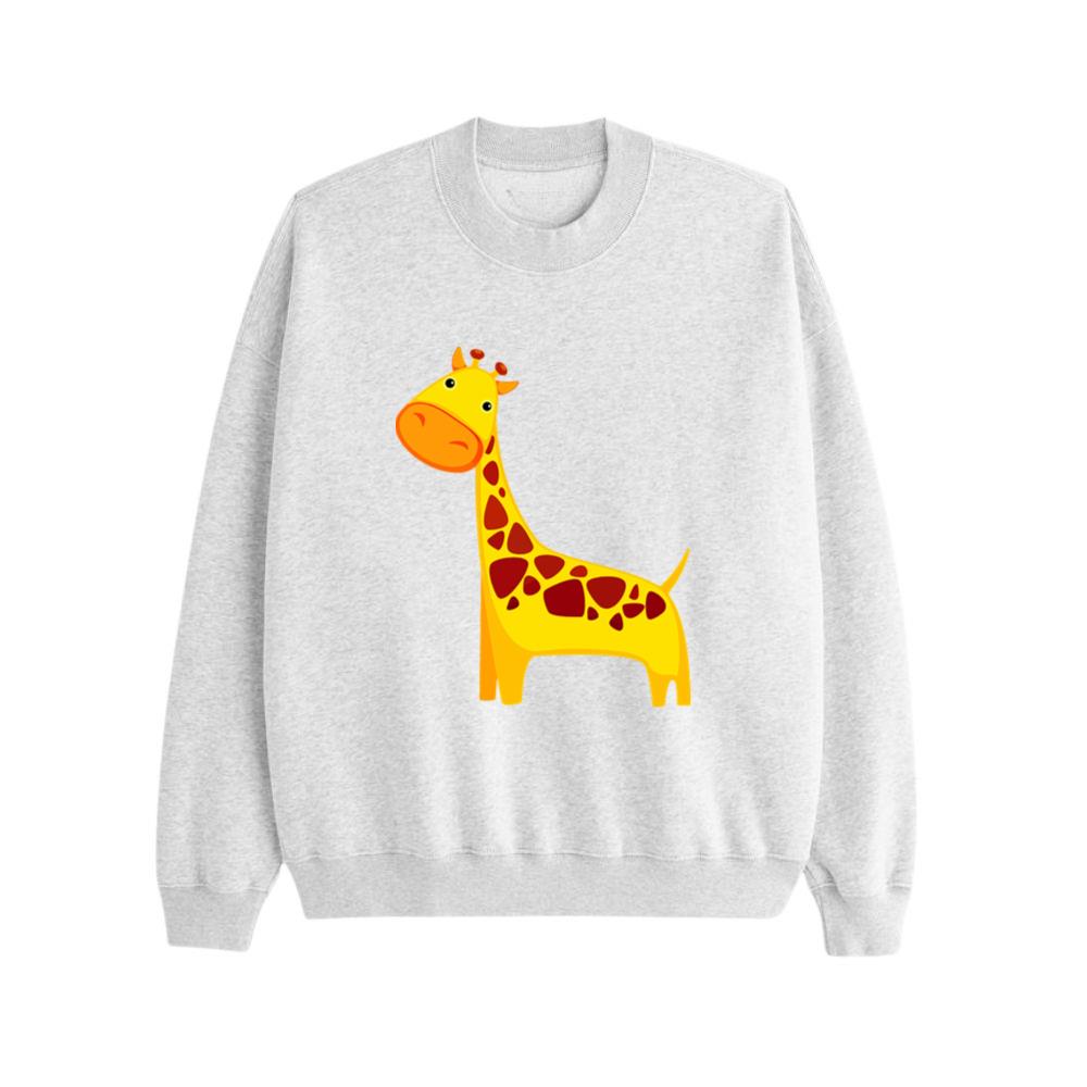 Smiling Yellow Cartoon Giraffe Sweatsrhits