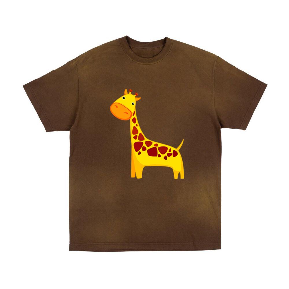 Smiling Yellow Cartoon Giraffe T-Shirts