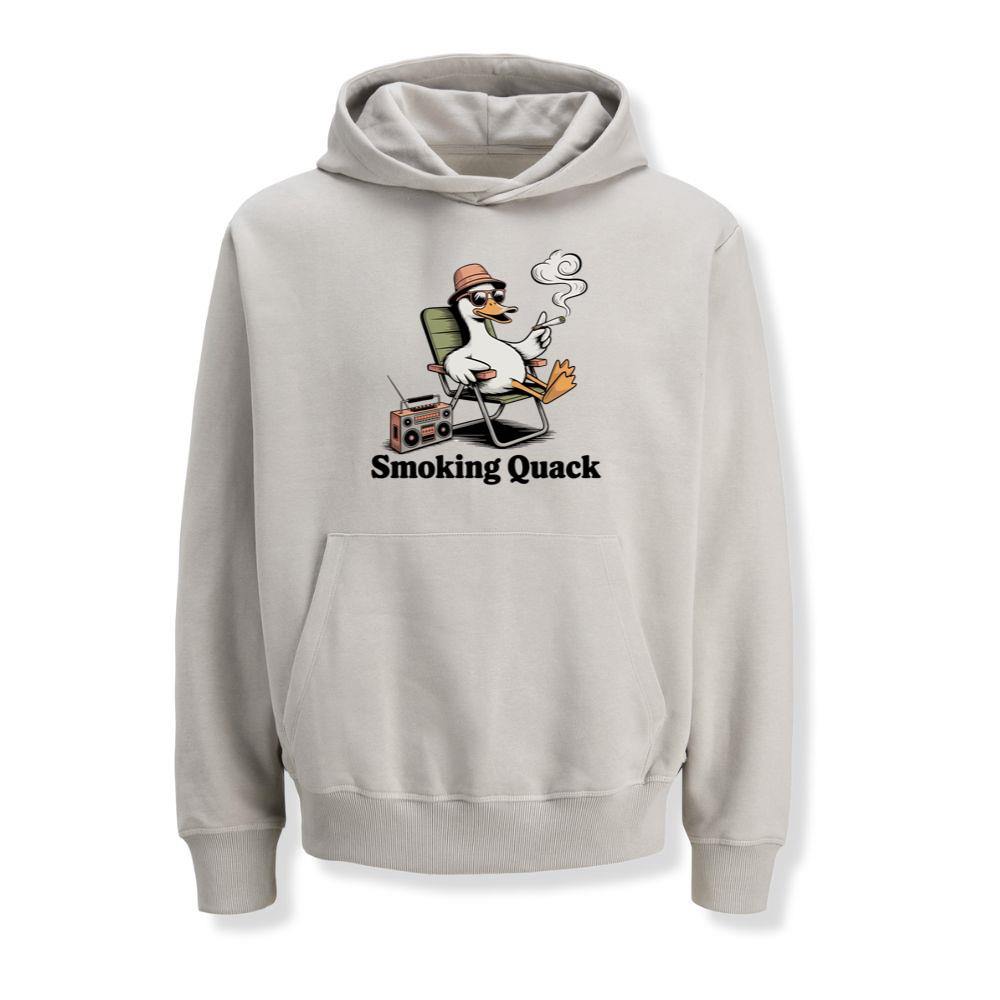 Smoking Quack Cool Duck with Radio Illustration Hoodies