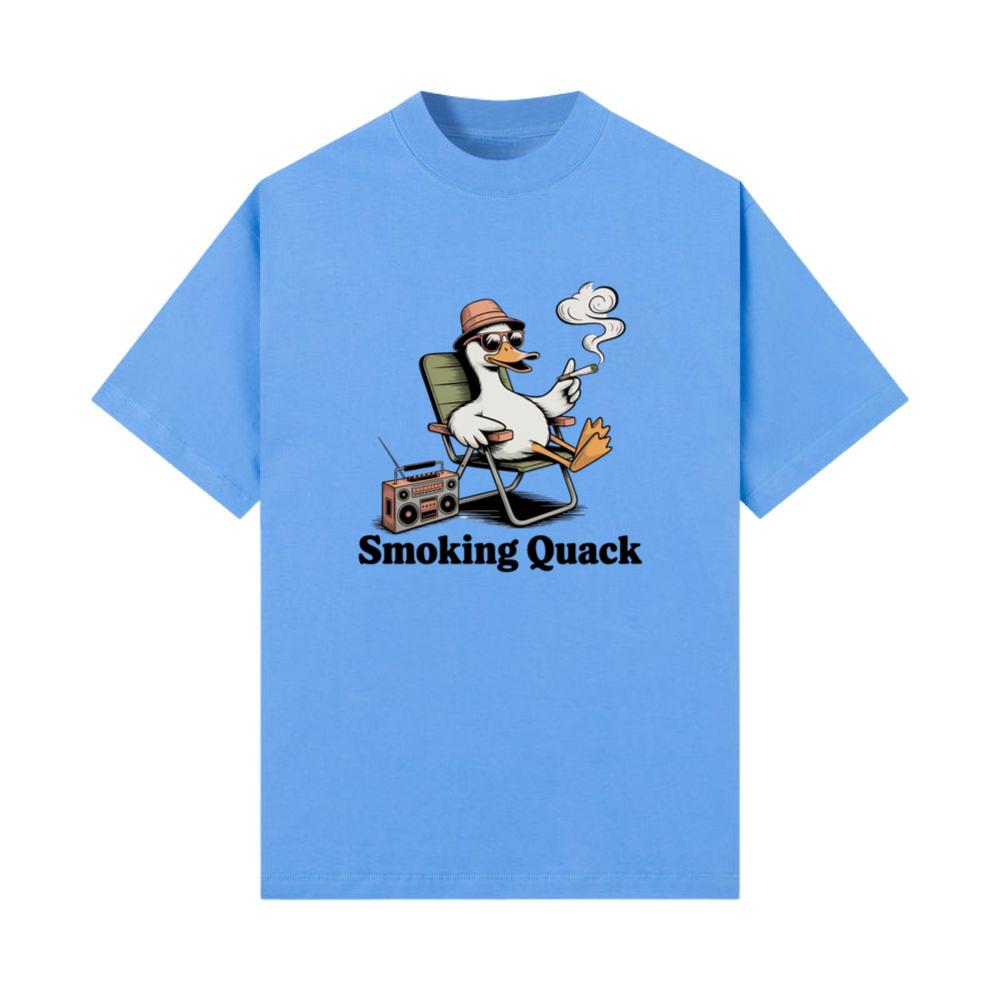 Smoking Quack Cool Duck with Radio Illustration T-Shirts
