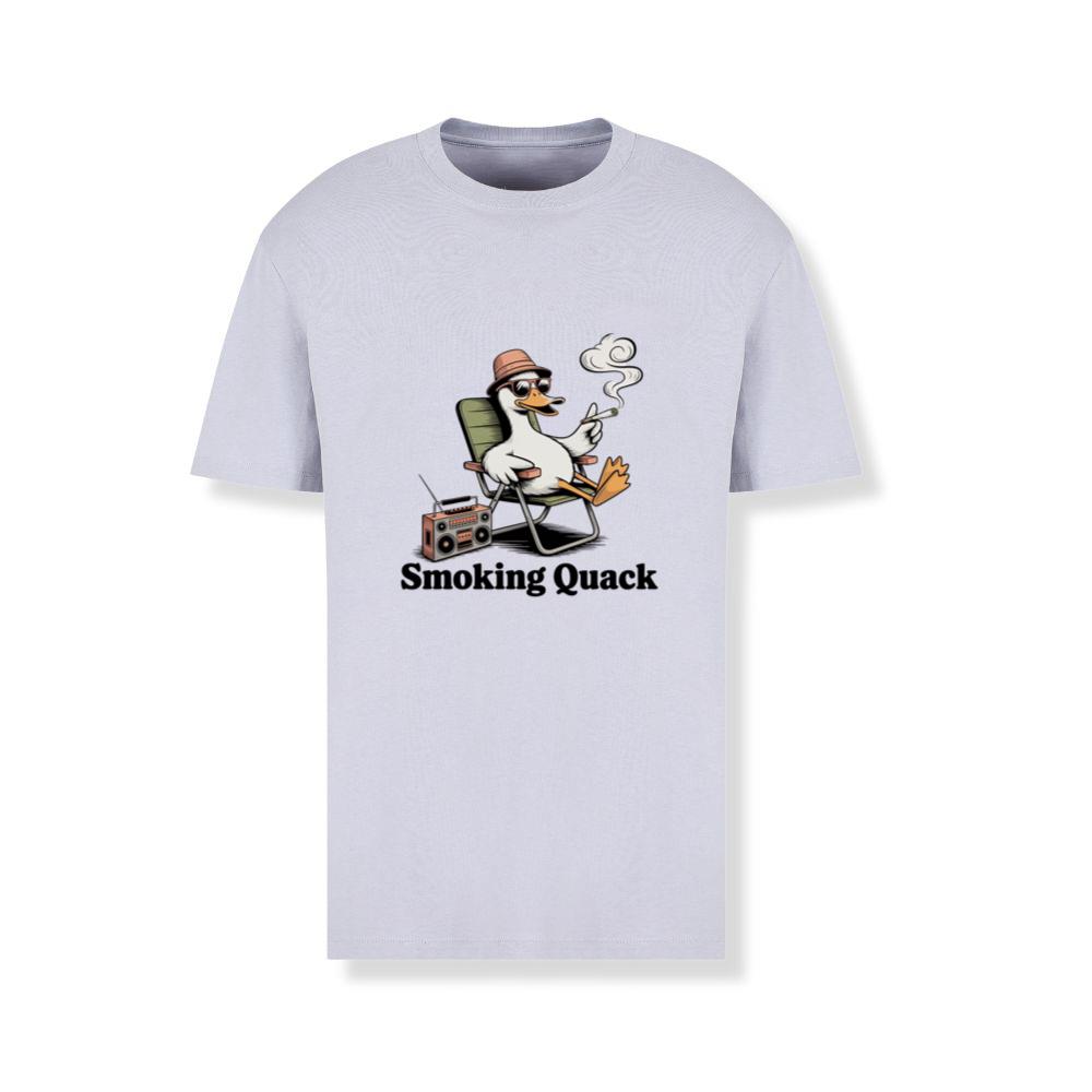 Smoking Quack Cool Duck with Radio Illustration T-Shirts