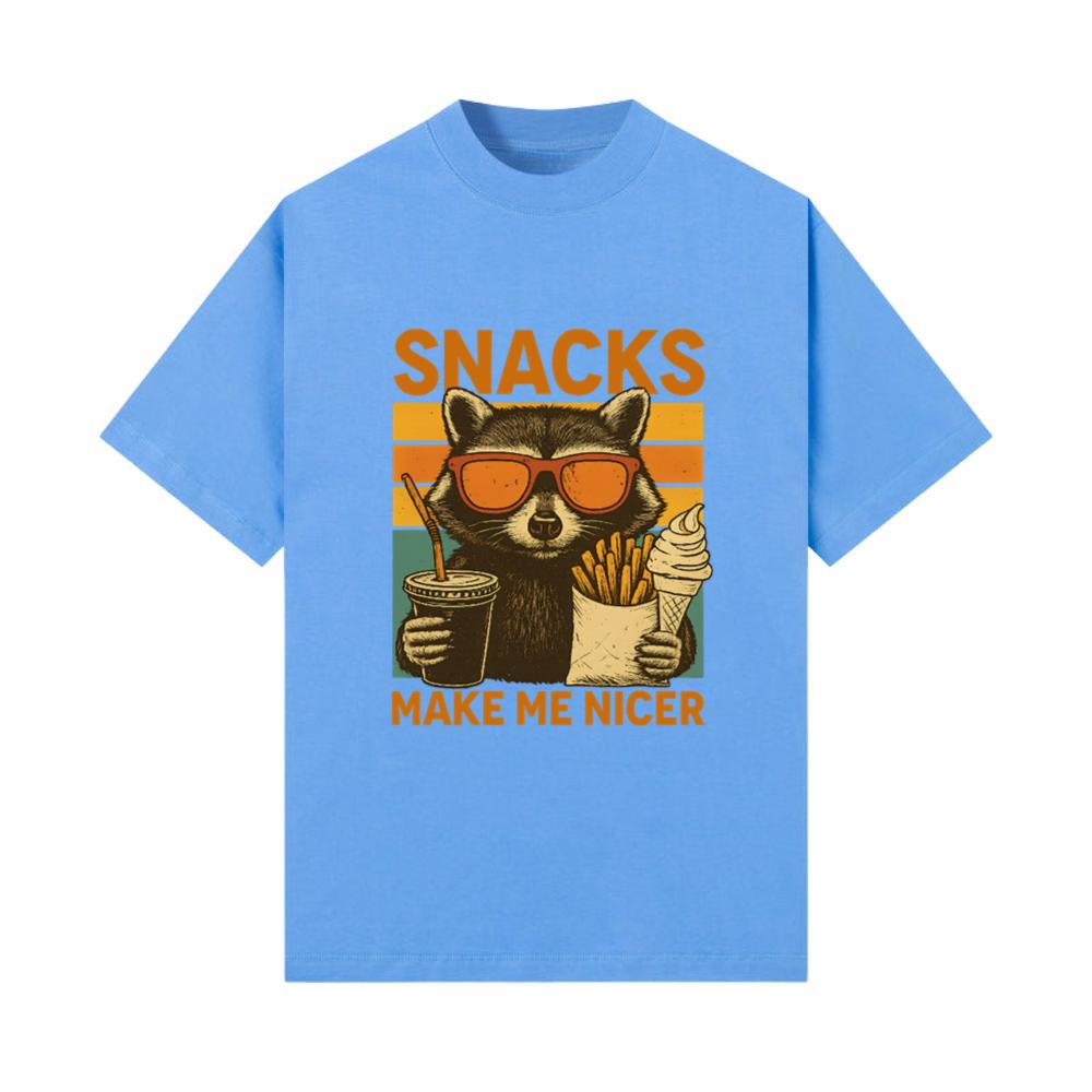 Snacks Make Me Nicer Raccoon Animal Sarcastic_1 T-Shirt