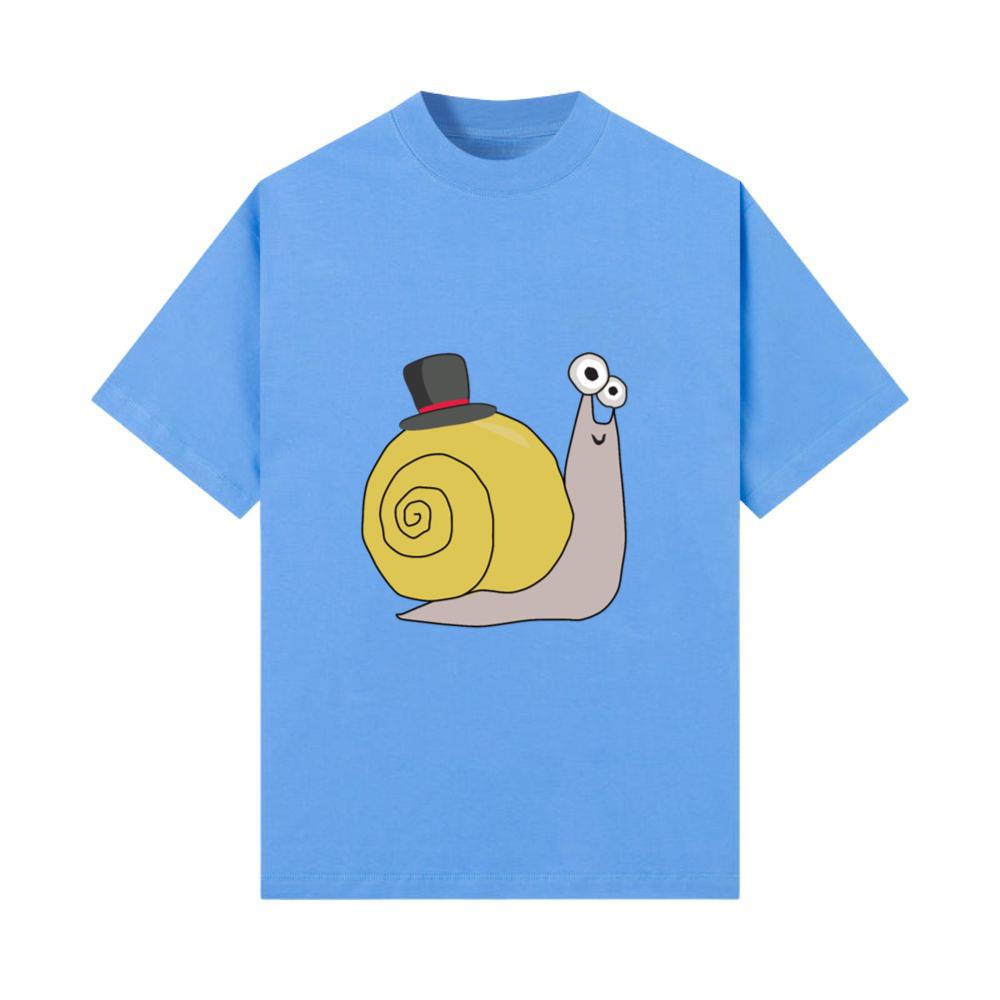 Snail With Hat Funny Animals For Kids T-Shirt