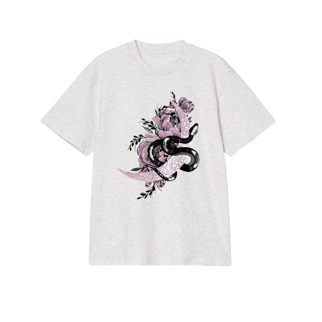 Snake and Flowers Gothic Witchy Punk T-Shirt