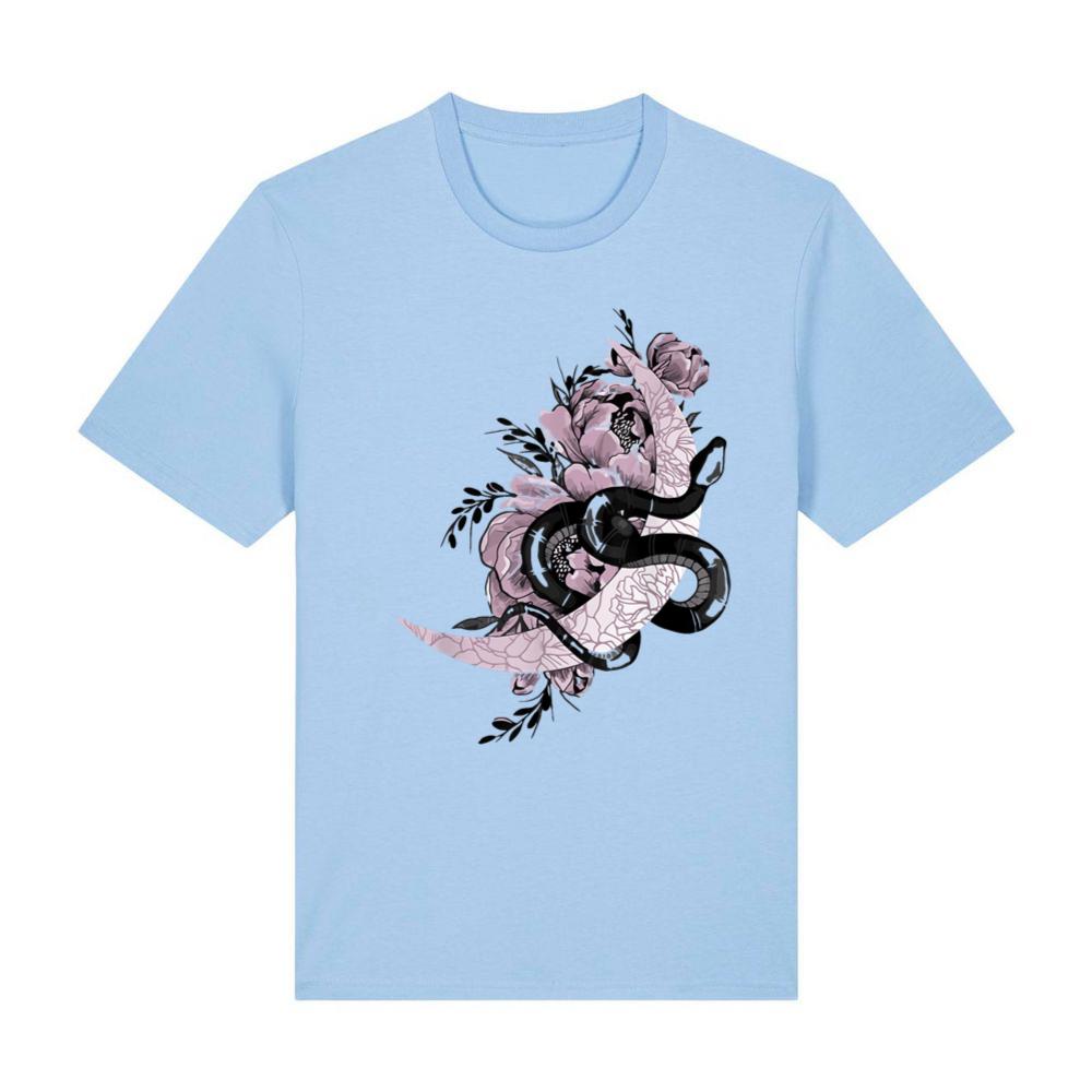 Snake and Flowers Gothic Witchy Punk T-Shirt