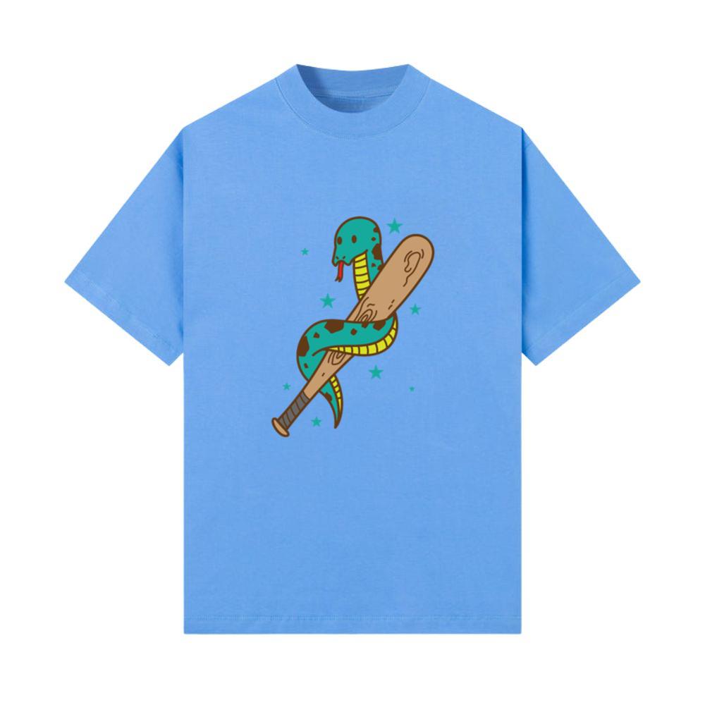 Snake playing Baseball Reptile Animal Zoo T-Shirt