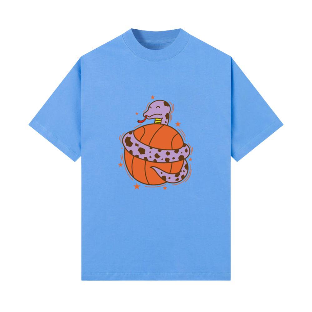 Snake with Basketball Reptile Animal Zoo T-Shirt