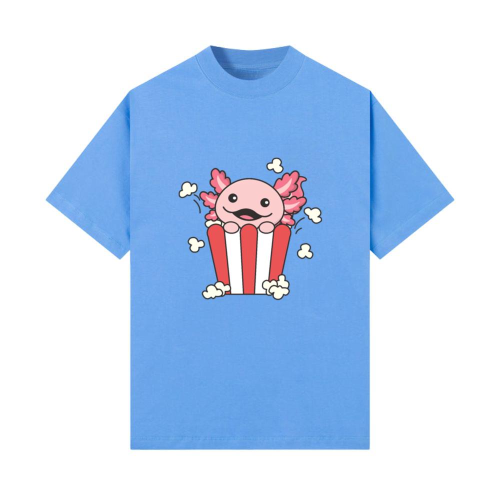 Snaxolotl Axolotl Lover Cute Animals Popcorn T-Shirt