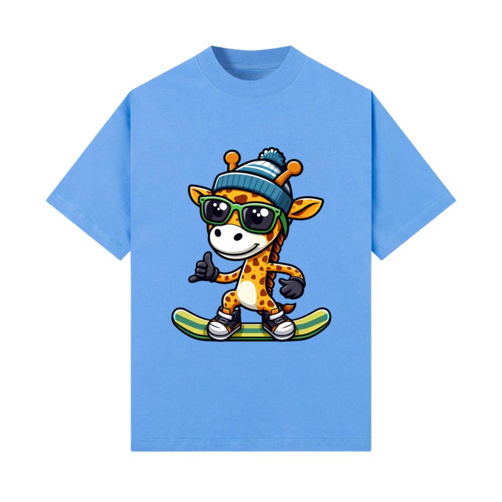 Snowboarding Giraffe, Winter Sports Animal T-Shirt