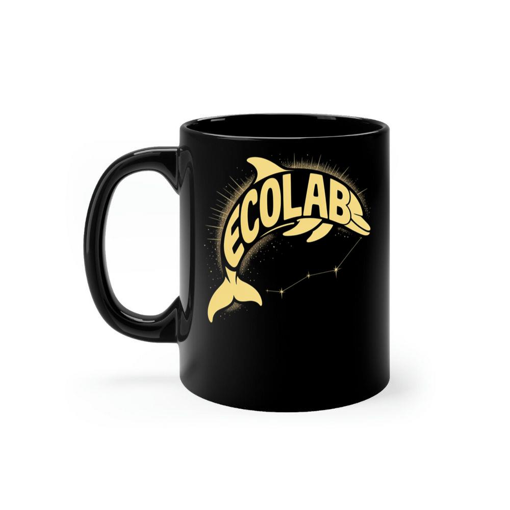 Solar Dolphin Vintage Graphic Design for Positive Energy Lovers Mug