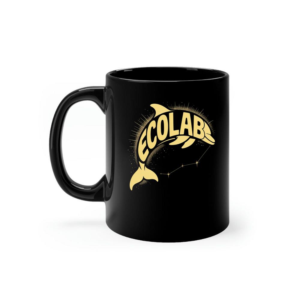 Solar Dolphin Vintage Graphic Design for Positive Energy Lovers Mug