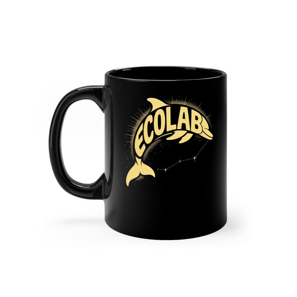 Solar Dolphin Vintage Graphic Design for Positive Energy Lovers Mug