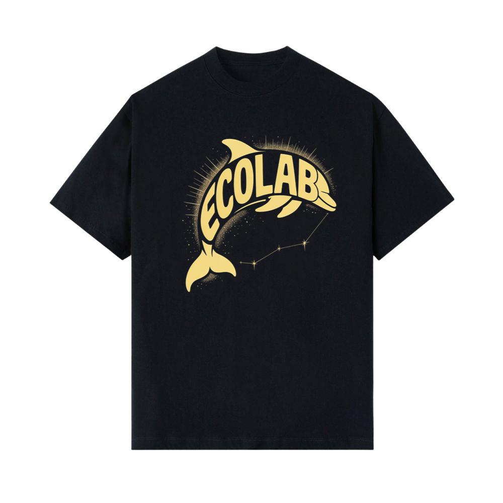 Solar Dolphin Vintage Graphic Design for Positive Energy Lovers T-Shirt