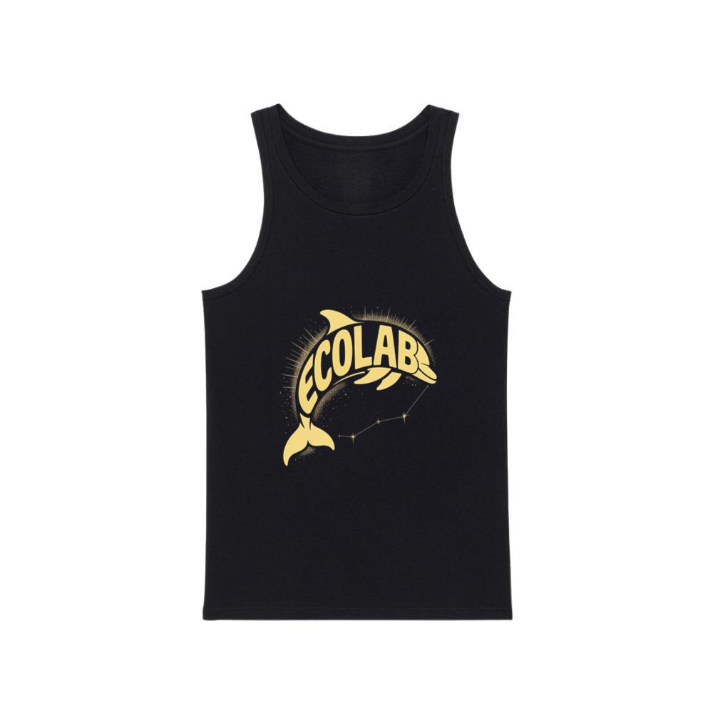 Solar Dolphin Vintage Graphic Design for Positive Energy Lovers TankTop Men