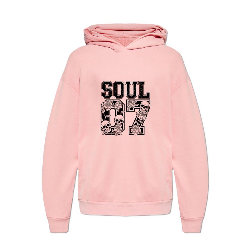 Soul 07 Skull Number Retro Street Graphic Hoodies