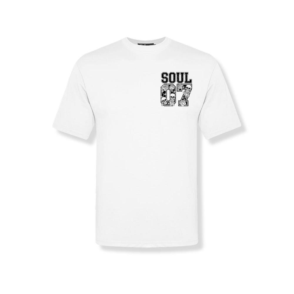 Soul 07 Skull Number Retro Street Graphic T-Shirt