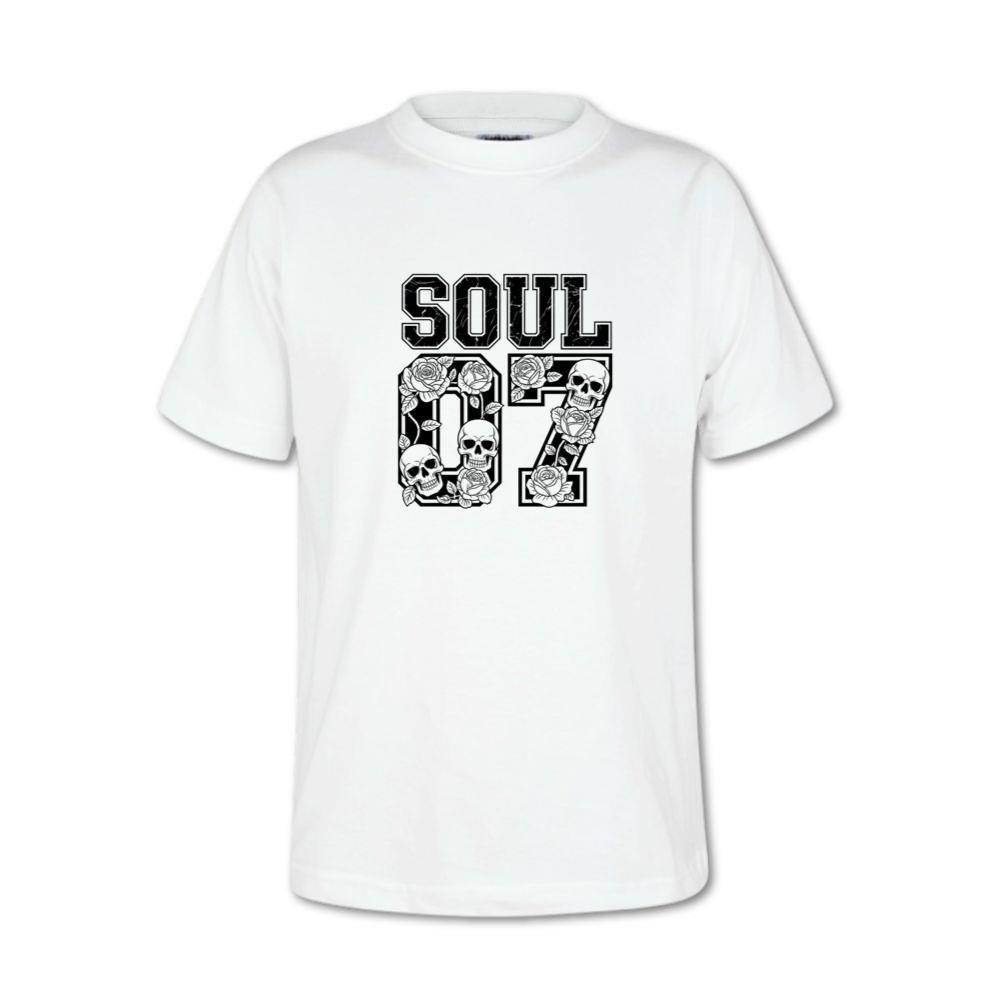 Soul 07 Skull Number Retro Street Graphic T-Shirt