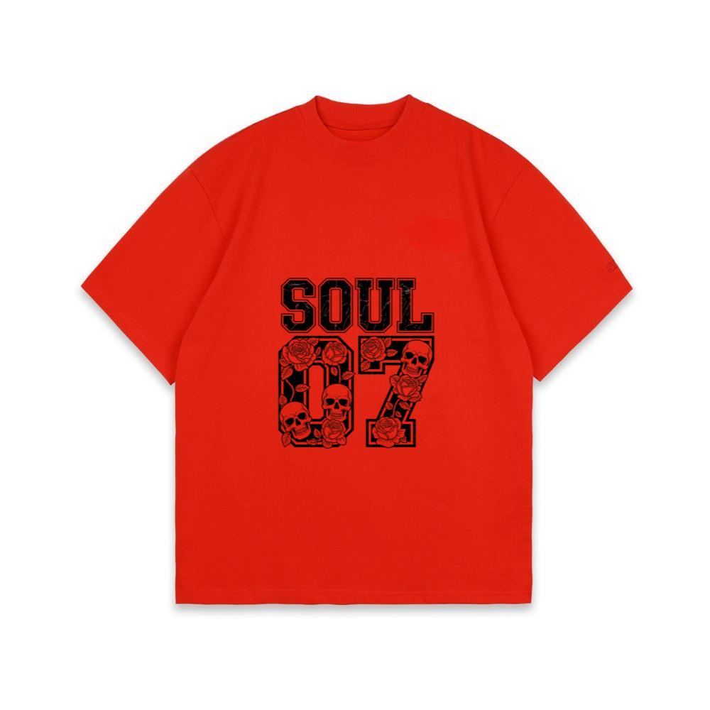 Soul 07 Skull Number Retro Street Graphic T-Shirt
