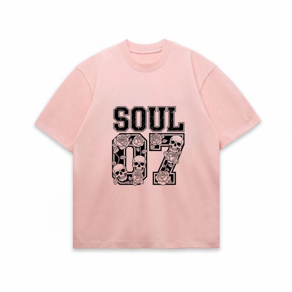 Soul 07 Skull Number Retro Street Graphic T-Shirt