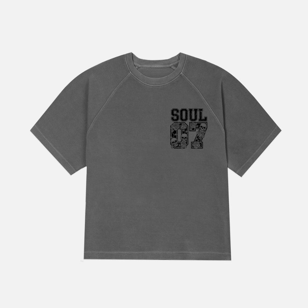 Soul 07 Skull Number Retro Street Graphic T-Shirt