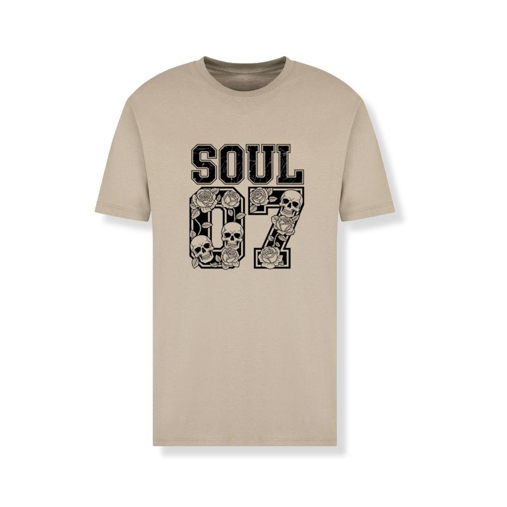 Soul 07 Skull Number Retro Street Graphic T-Shirt